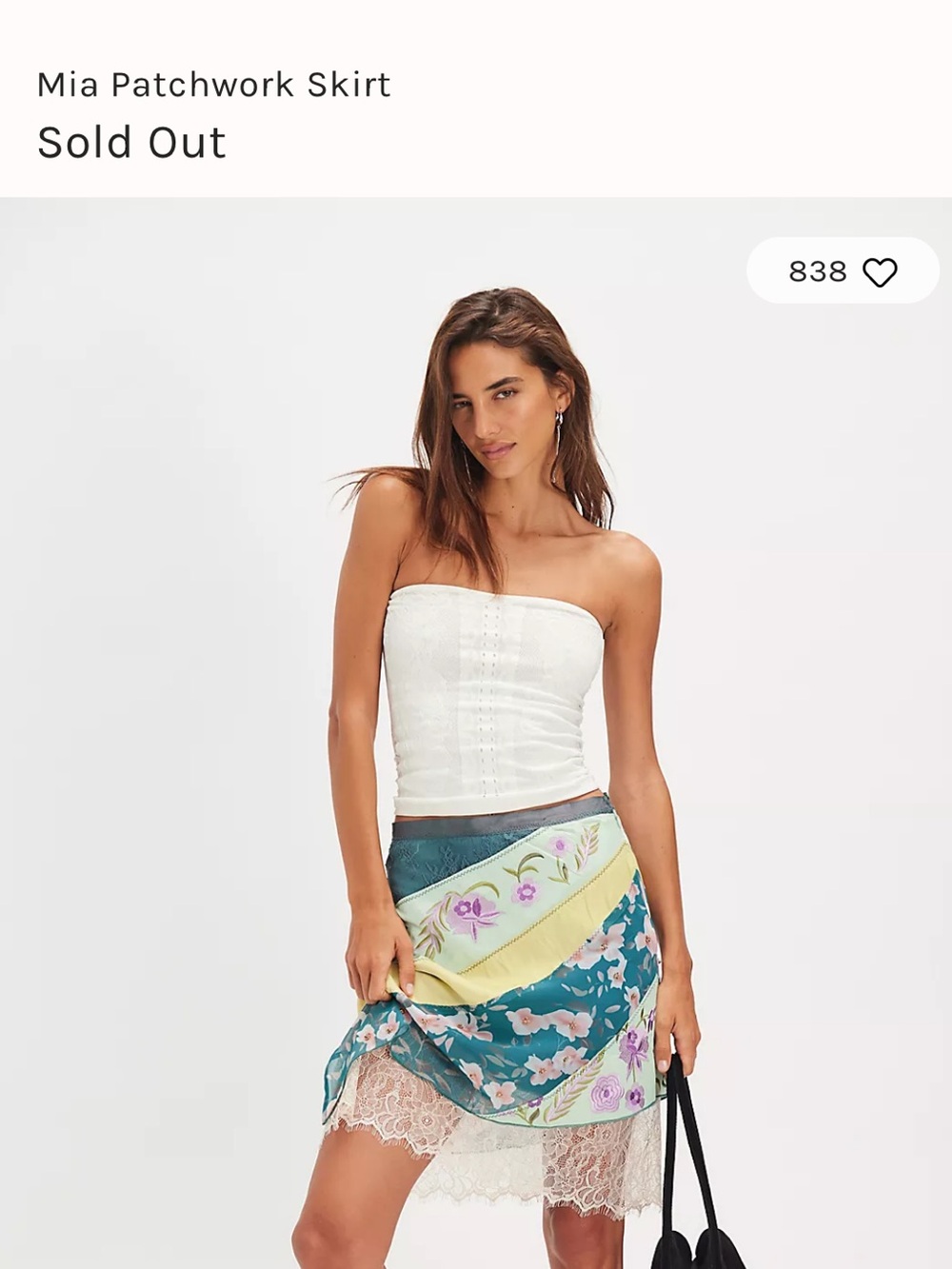 SOLD OUT NWT Free People Mia Patchwork Skirt